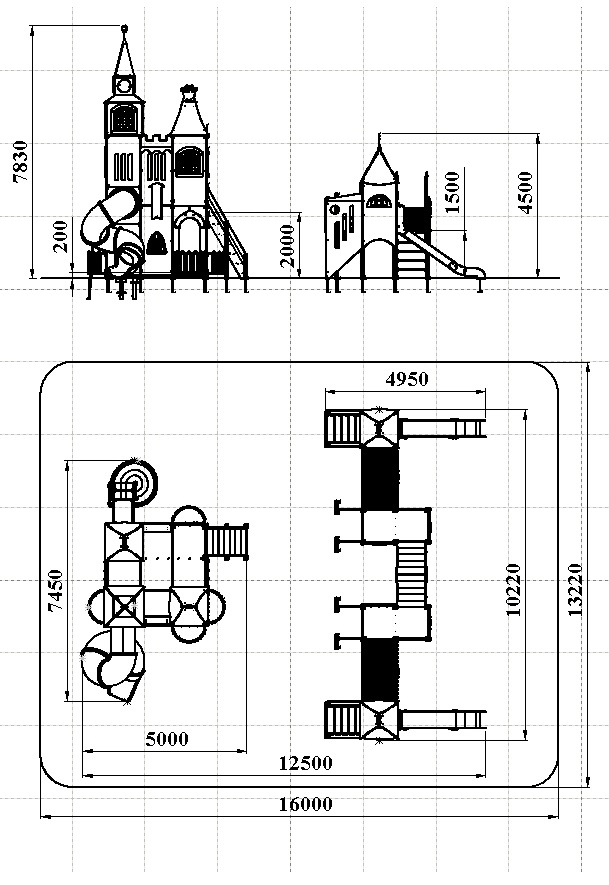 ДИК 9.19 Детский игровой комплекс Н=1500 мм, 2000 мм