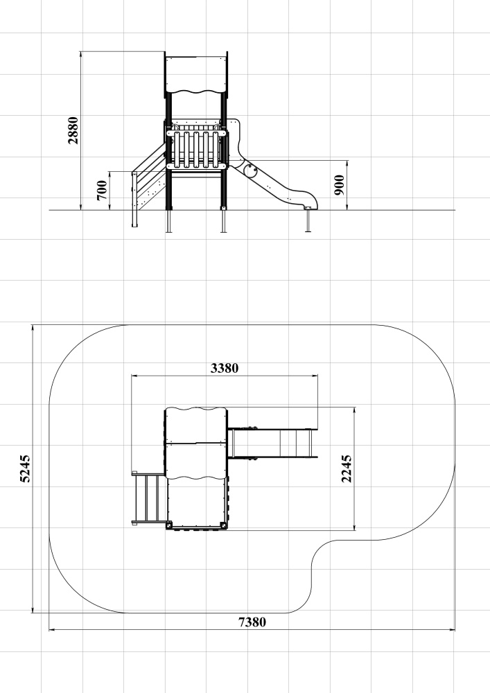 ДИК 2.133-ДПК Детский игровой комплекс  Н=900 мм