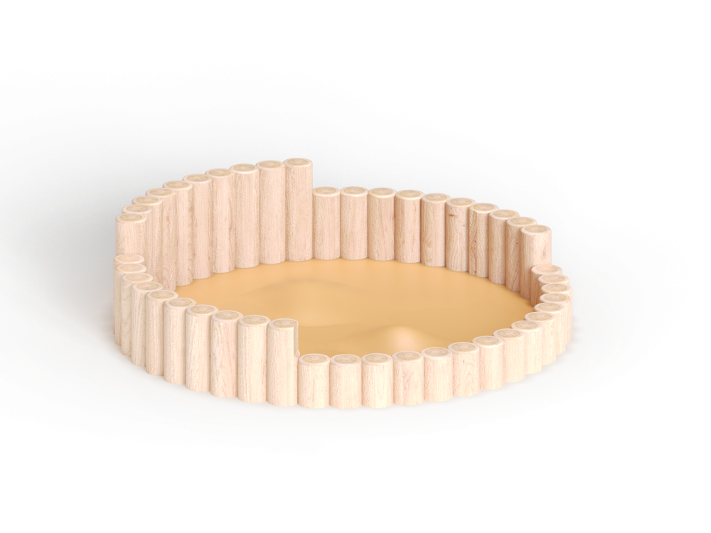 МФ 3.607 Песочница круглая из бревен