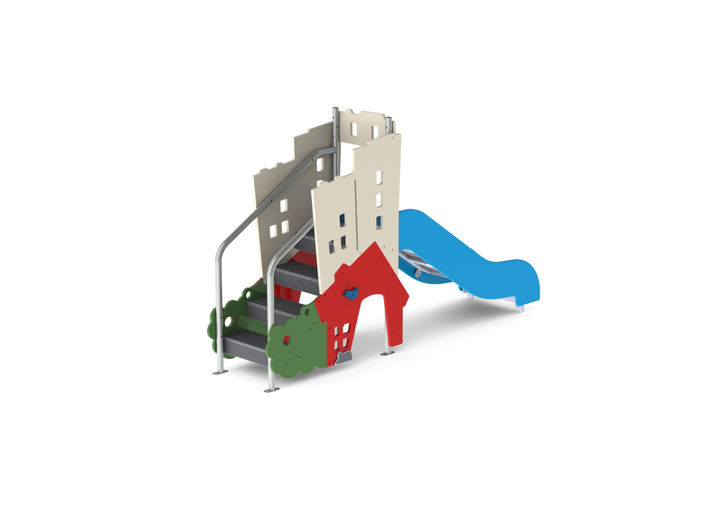 МФ 8.110.11 Замок домик с горкой цинк