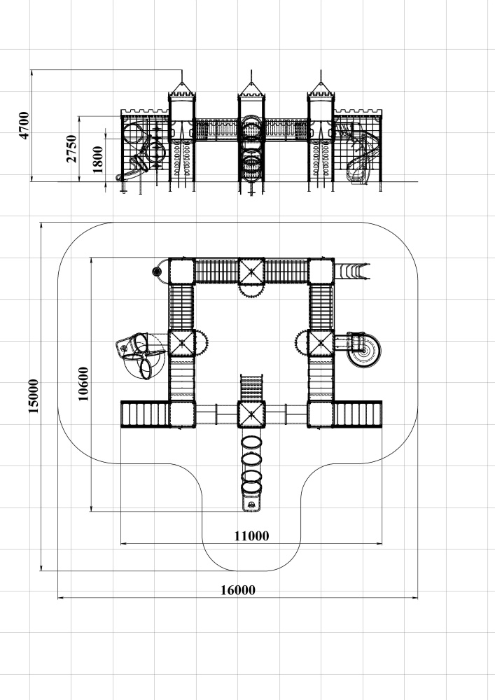 ДИК 8.015-ДЕРЕВО Детский игровой комплекс Н=1800 мм