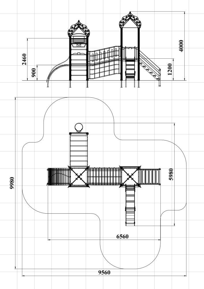 ДИК 2.23-ДЕРЕВО Детский игровой комплекс Н=1200 мм