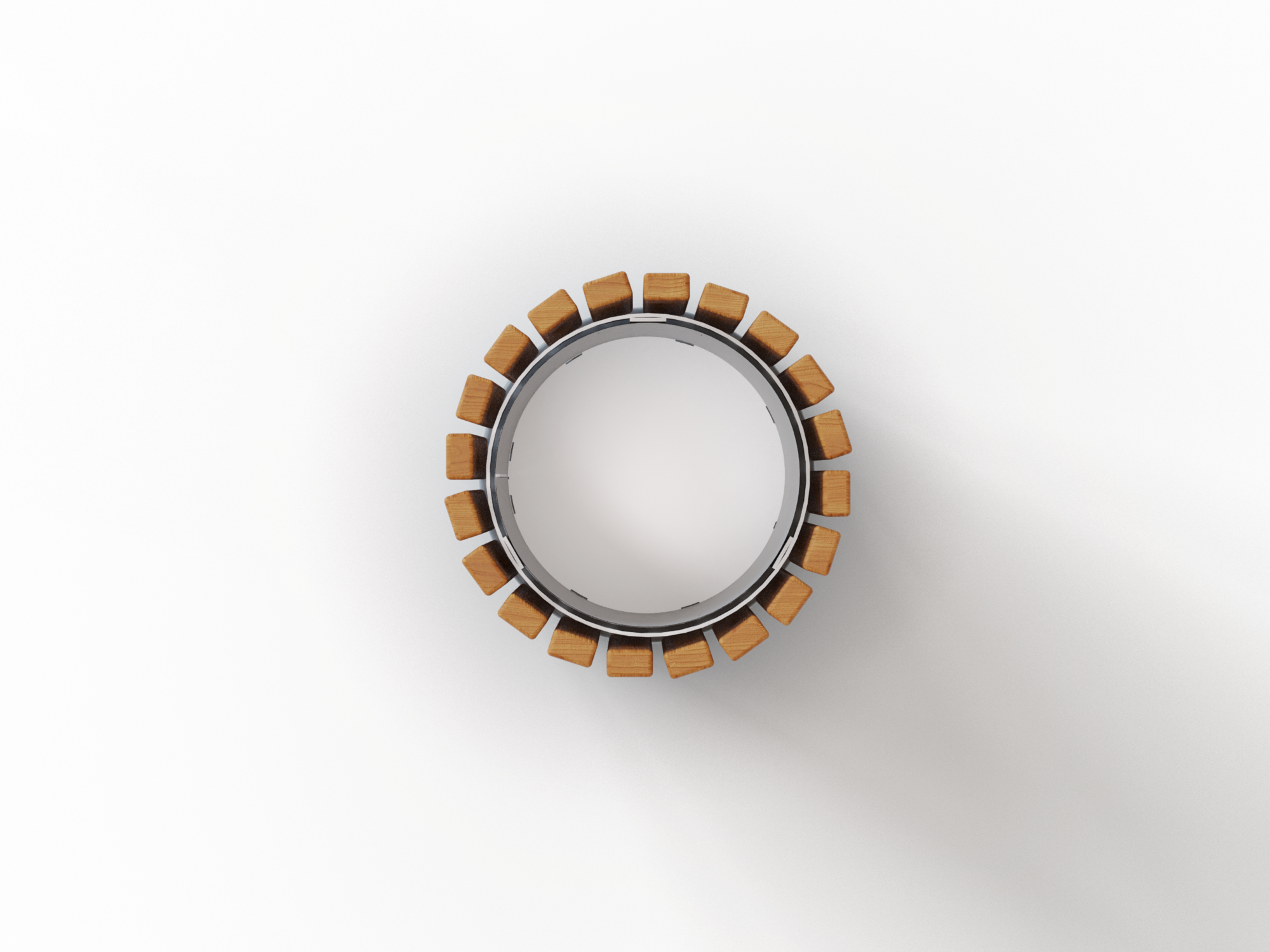 МФ 6.065 Урна круглая деревянная на ж/б основании с вставкой