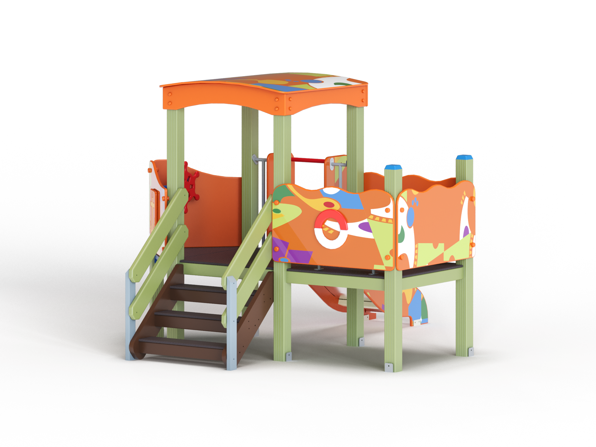 МФ 4.091 Горка Кораблик H=700 мм Граффити