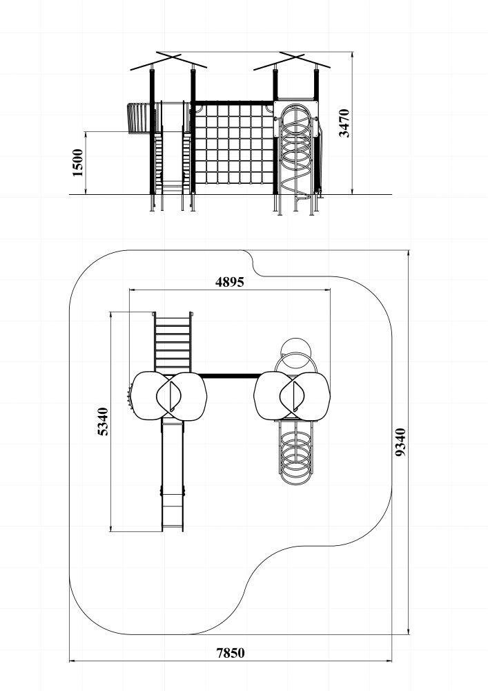 ДИК 2.104-ДЕРЕВО Детский игровой комплекс Н=1500 мм
