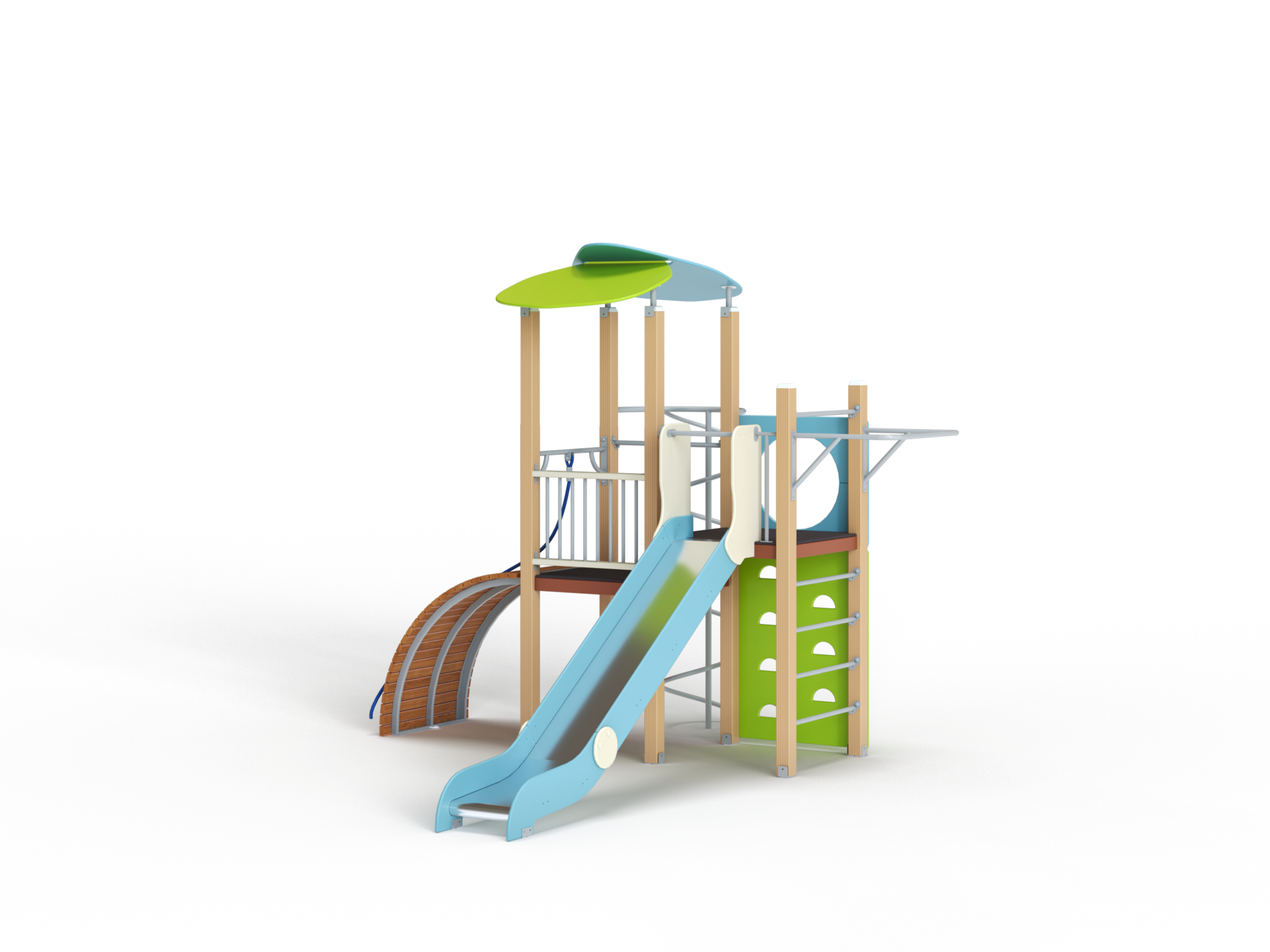 ДИК 1.230-ДПК Детский игровой комплекс с горкой H=1500 мм