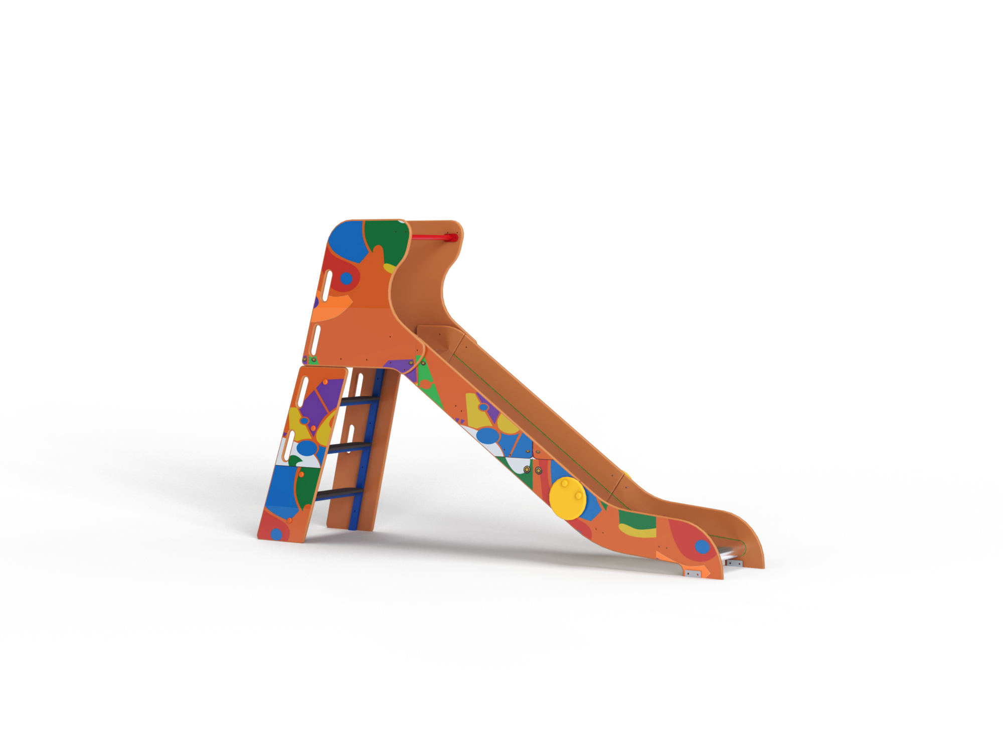 ДИО 5.0421 Горка с деревянными перилами  Граффити H=1200 мм