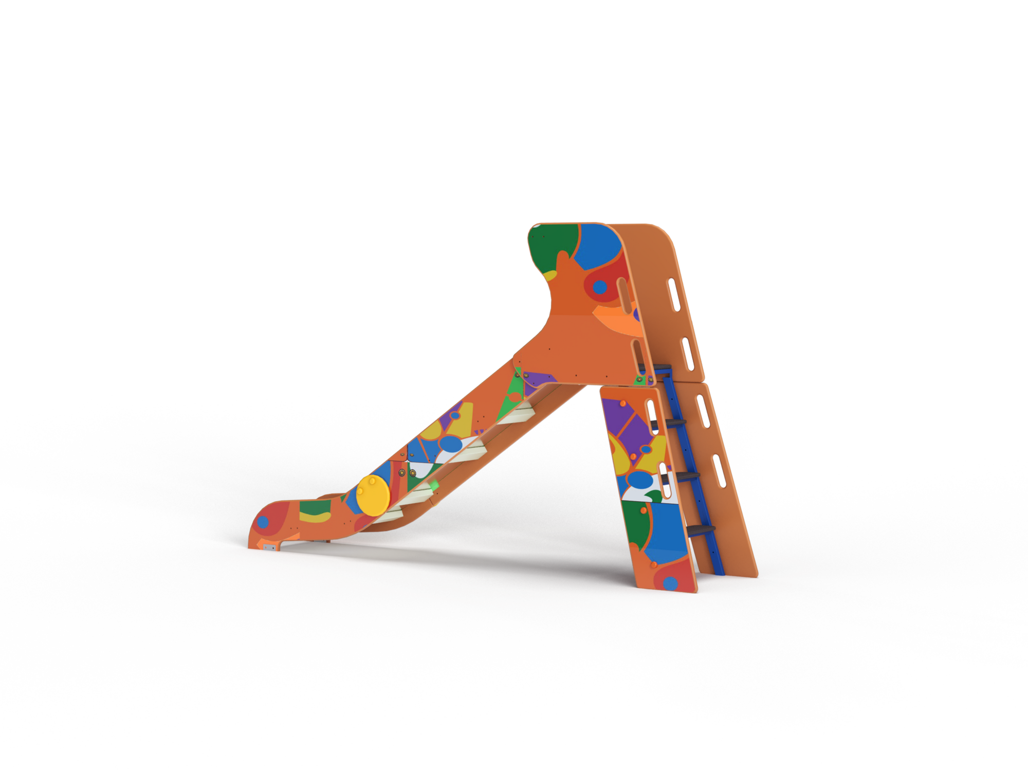 ДИО 5.0421 Горка с деревянными перилами  Граффити H=1200 мм