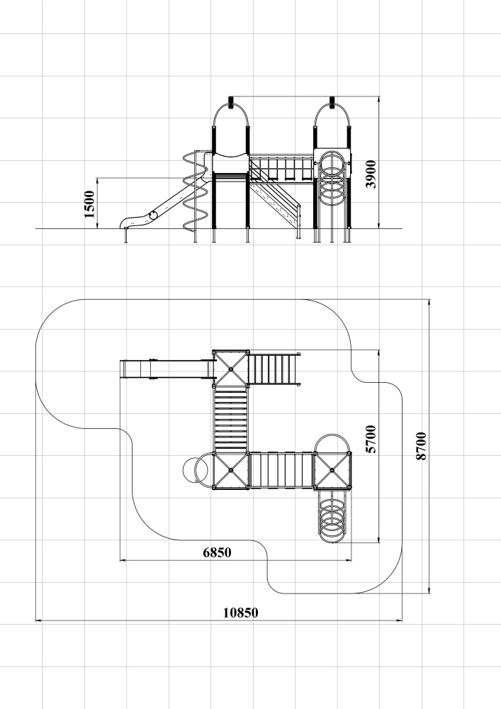 ДИК 3.165-ДЕРЕВО Детский игровой комплекс Н=1500 мм