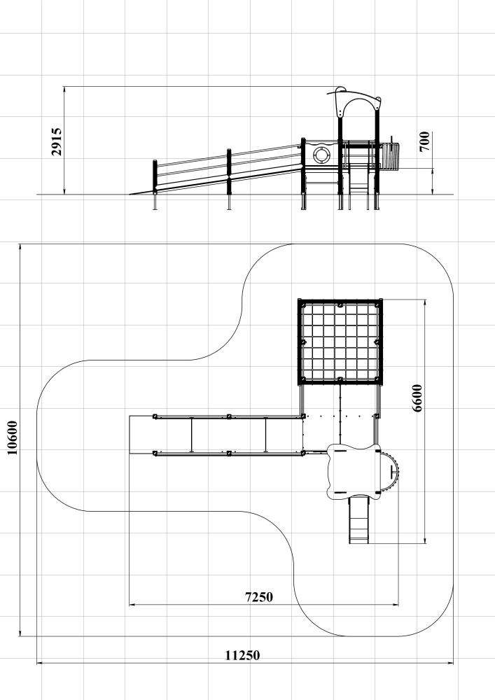 ДИК 3.231-ДПК Детский игровой комплекс Н=700 мм
