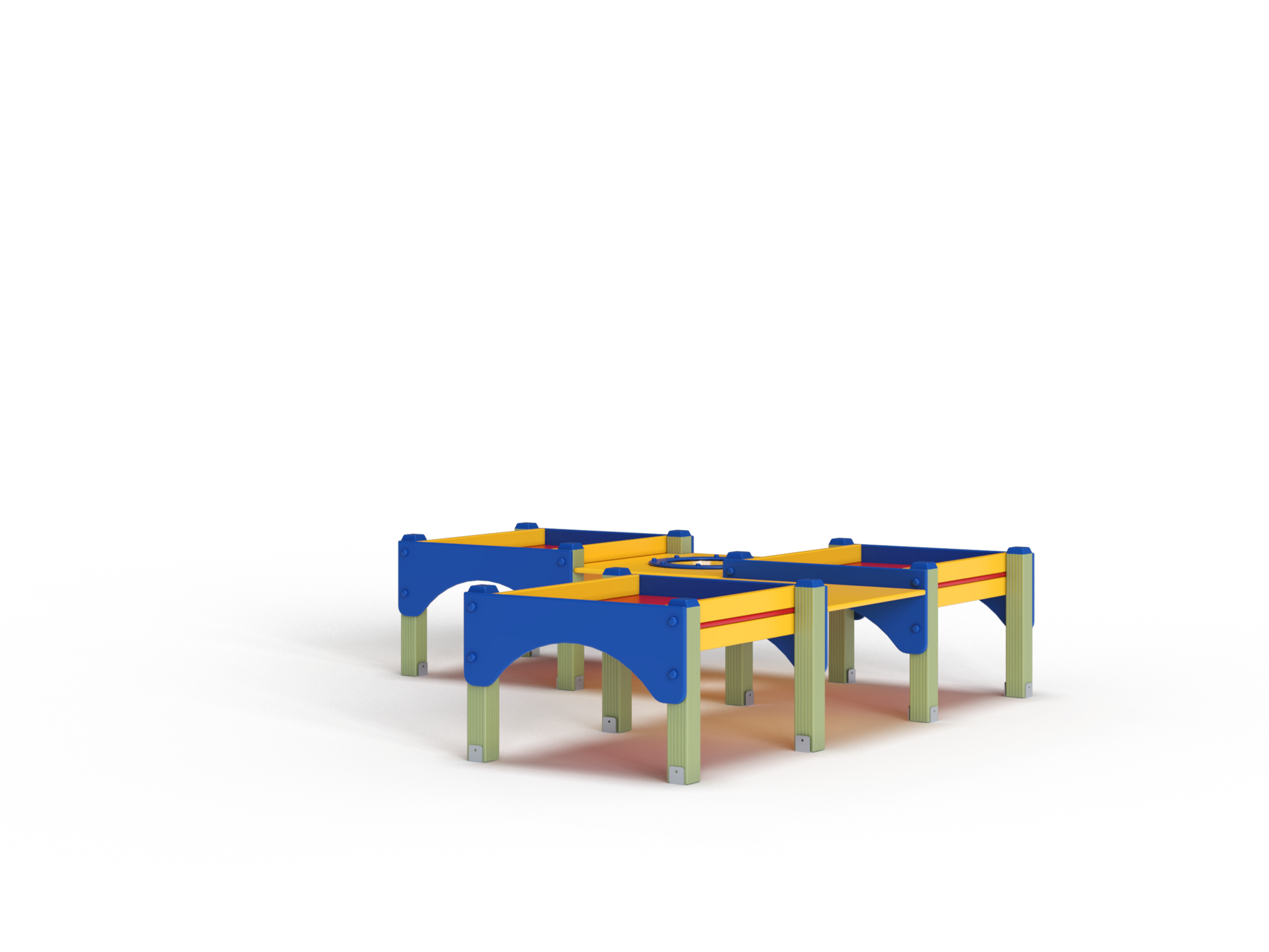 МФ 3.503-ДЕРЕВО Стол-песочница тройная низкая