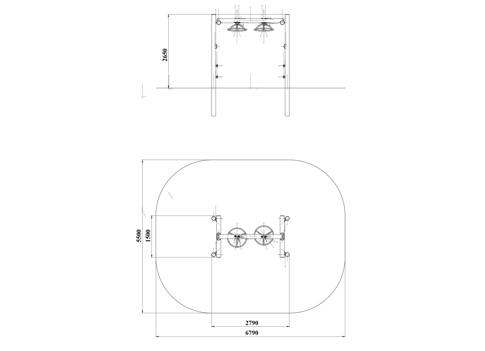 ДП 7.50-К Спортивный комплекс с вращающимися дисками