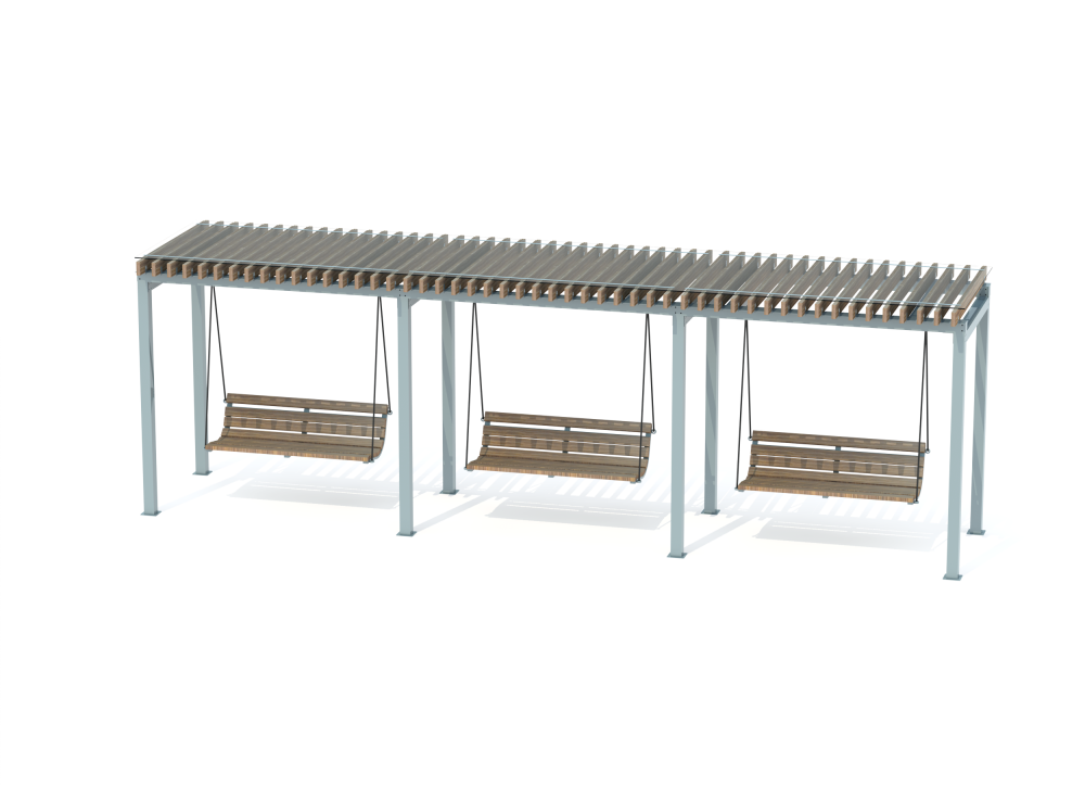 МФ 9.203 Пергола прямая с подвесами 7,5 метра