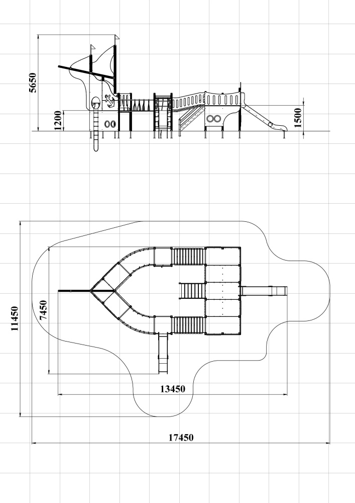 ДИК 7.072-ДЕРЕВО Детский игровой комплекс Н=1200,1500 мм