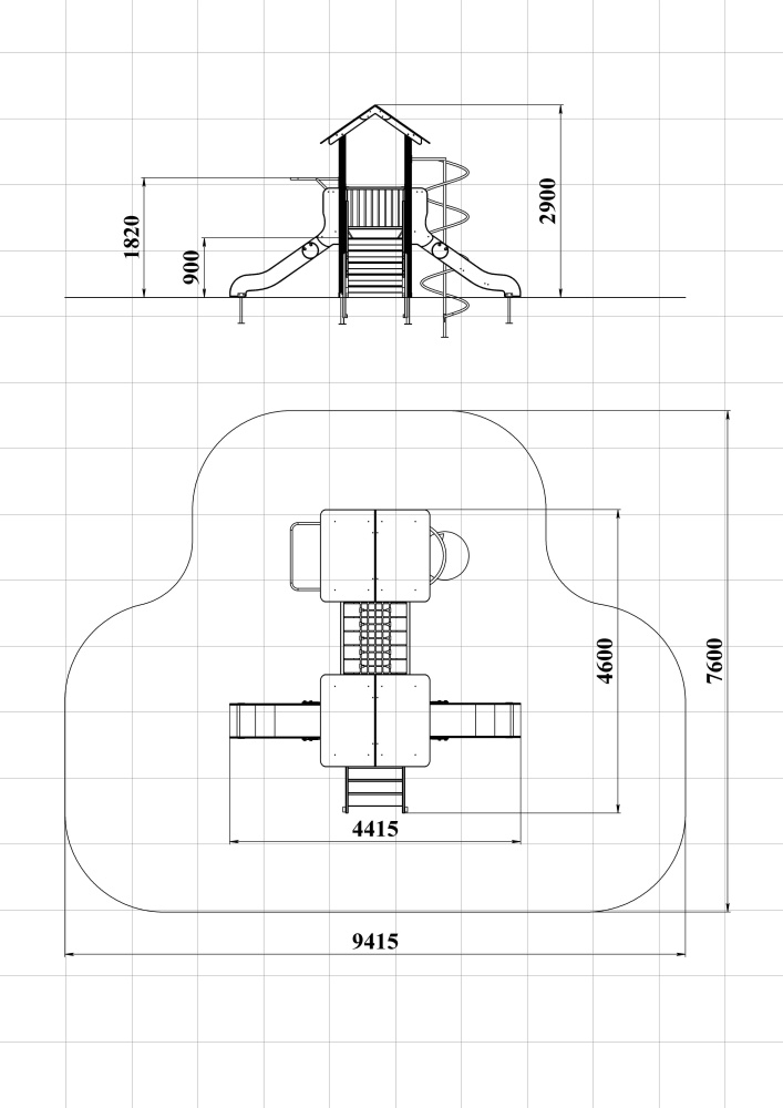 ДИК 2.271-ДПК Детский игровой комплекс Н=900 мм
