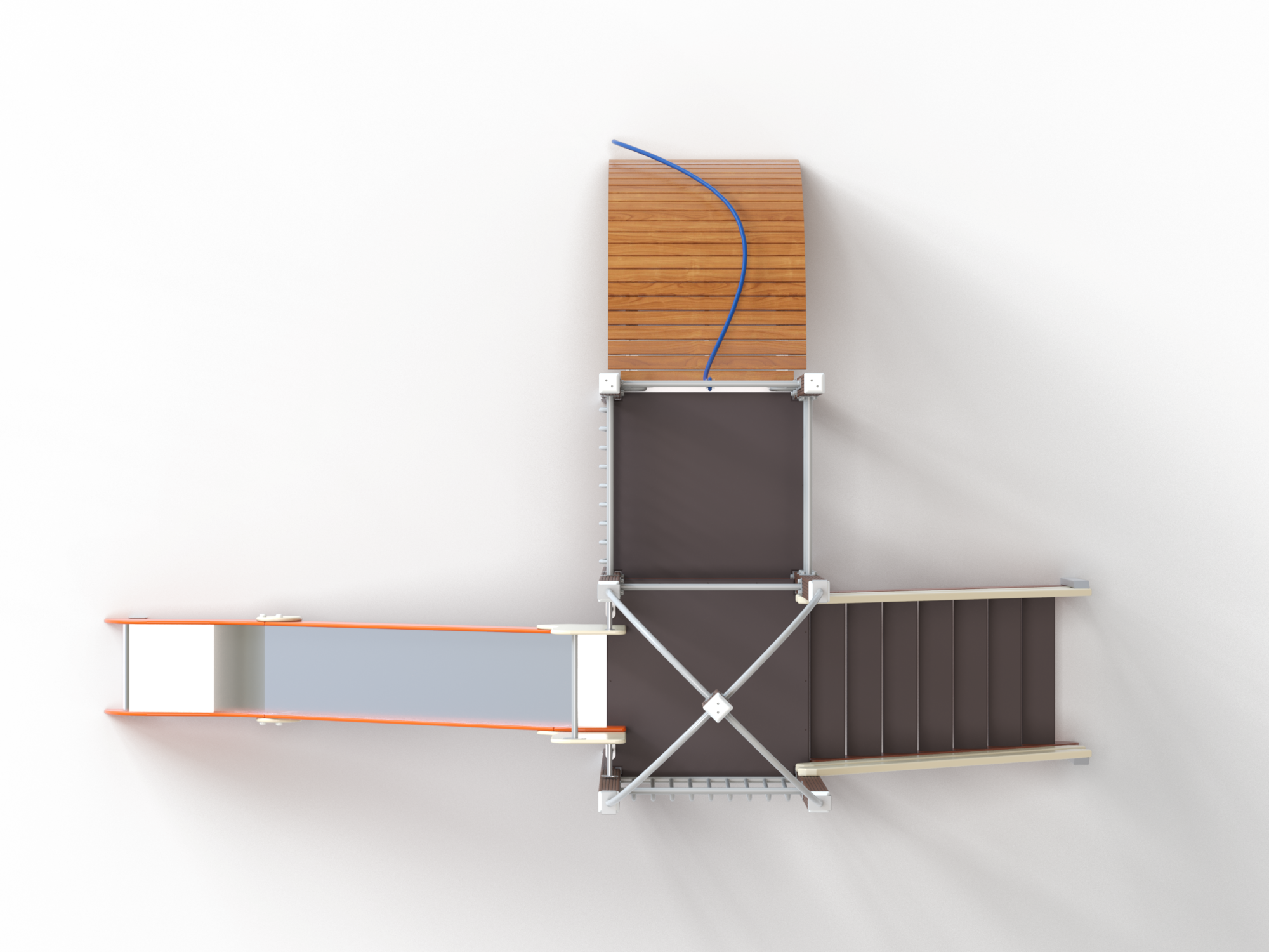 ДИК 1.225-ДПК Детский игровой комплекс Горка с трапом Н=1500