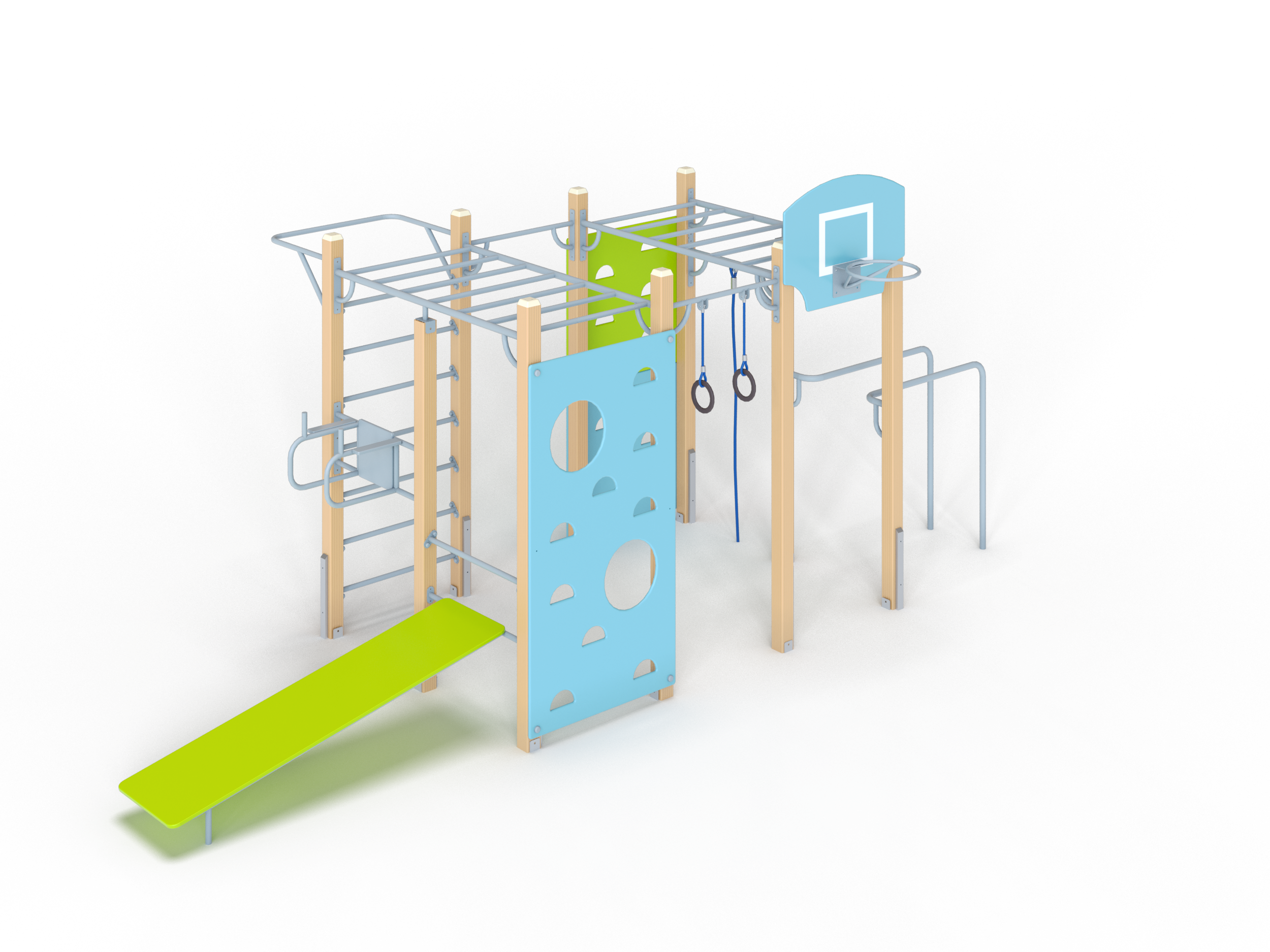 СО 1.32 Спортивный комплекс Рукоходы с баскетбольным кольцом 