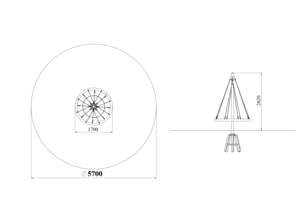 ДИО 2.403.11 Карусель веревочная цинк