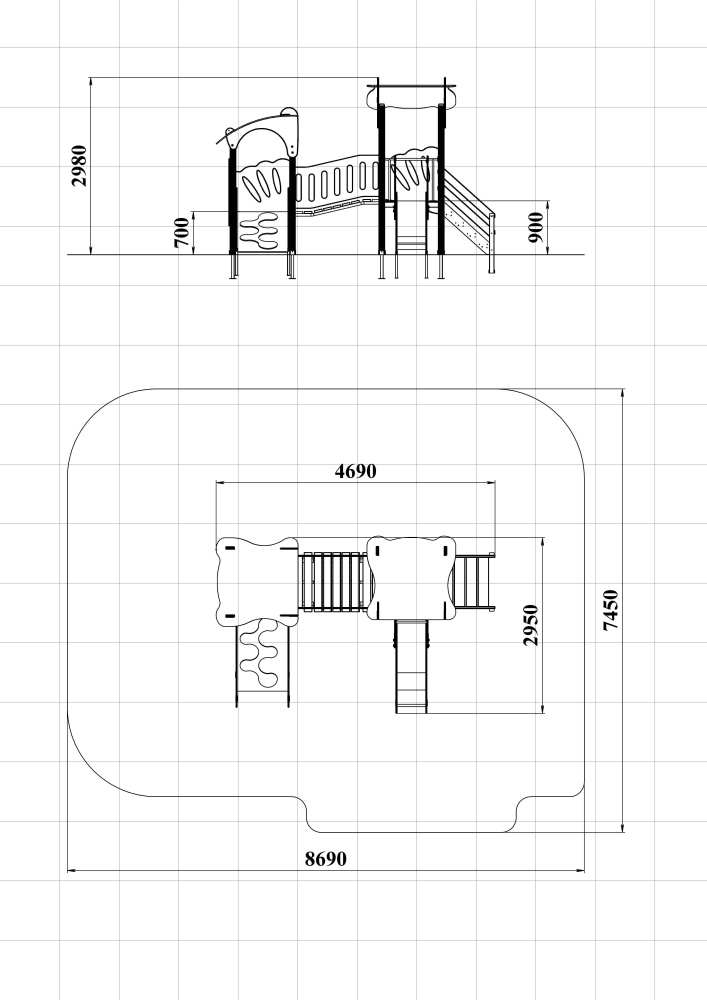ДИК 2.46-ДПК Детский игровой комплекс Н=900 мм