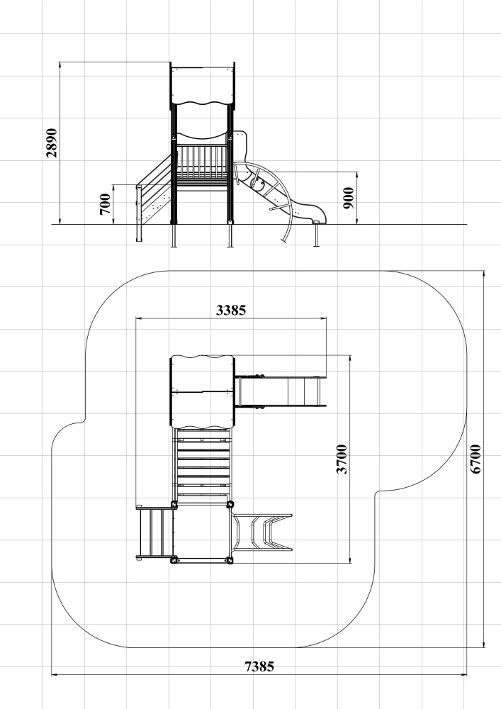 ДИК 2.08-ДЕРЕВО Детский игровой комплекс Н=900 мм