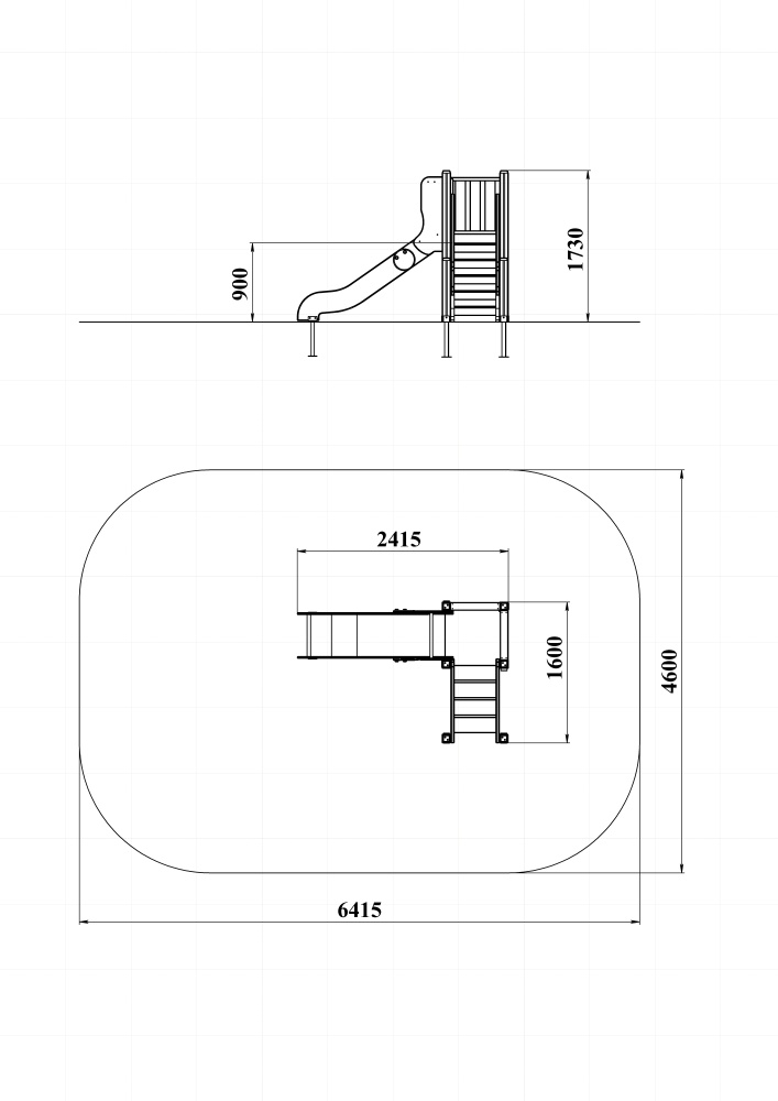 ДИО 5.011 Горка Н=900 мм ЭКО
