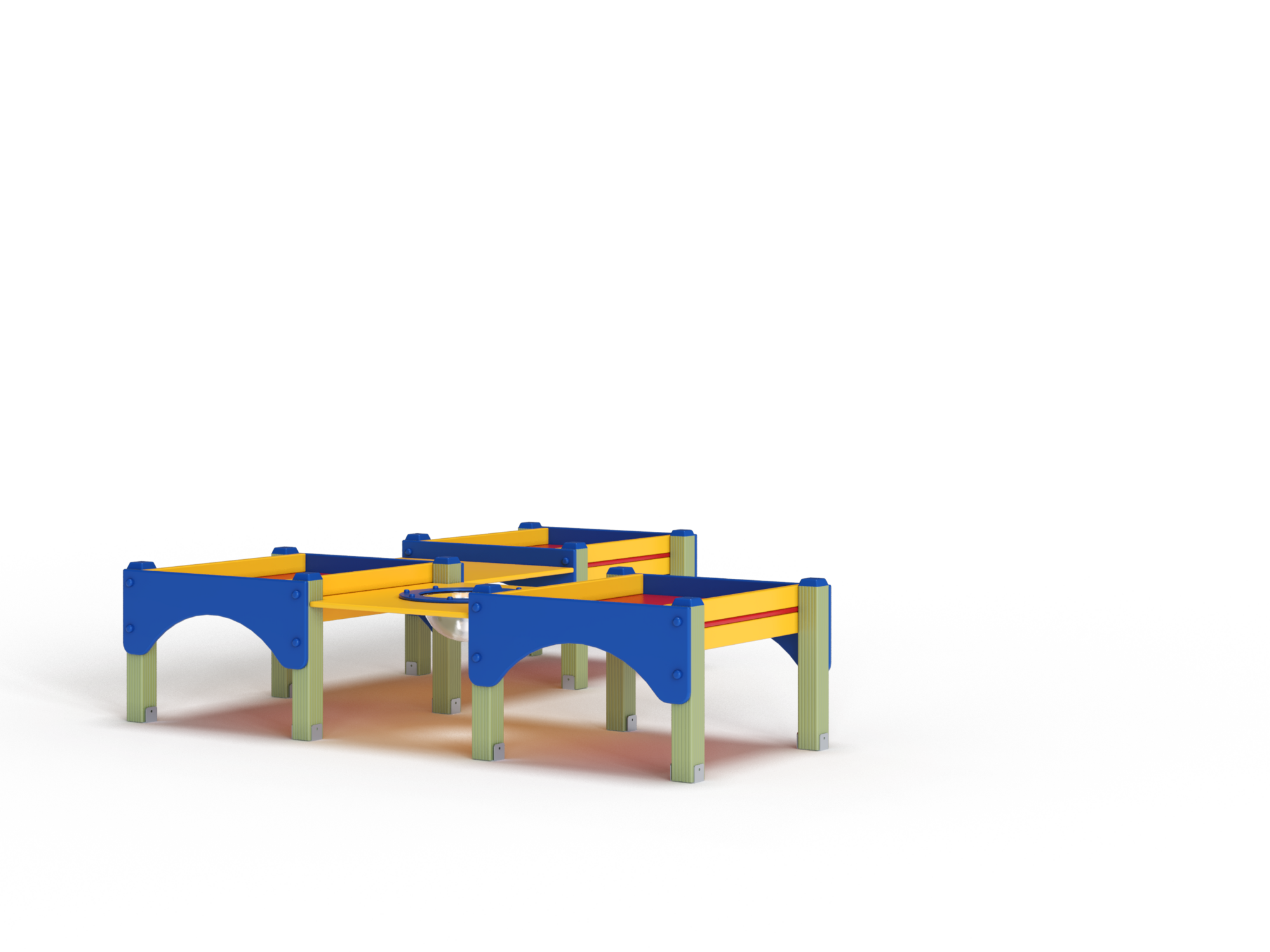 МФ 3.503-ДЕРЕВО Стол-песочница тройная низкая