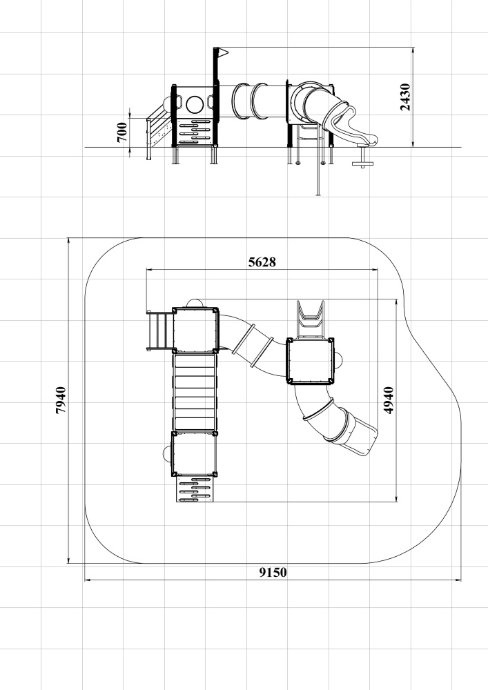ДИК 3.19-ДЕРЕВО Детский игровой комплекс Н=700 мм