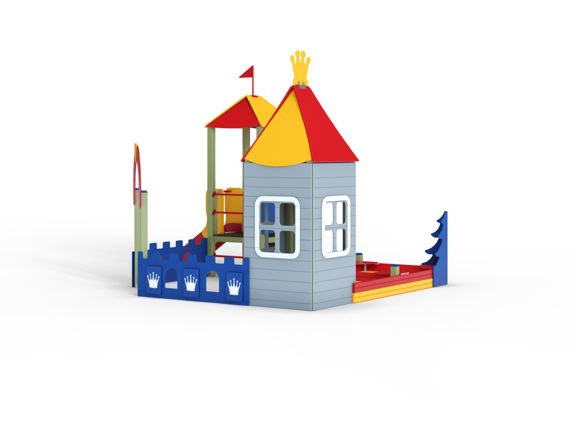 МФ 3.26-ДЕРЕВО Песочный дворик с горкой Н=700 мм