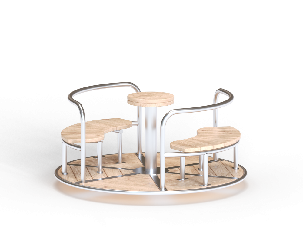 ДИО 2.454 Карусель Деревянная платформа с перилами