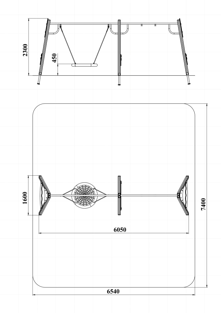ДИО 1.15-В2 Качели Гнездо с 1 подвесом