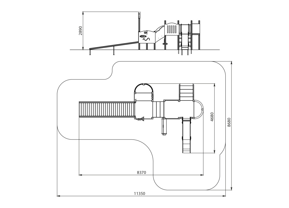 ДИК 3.245 Детский игровой комплекс Н=1200