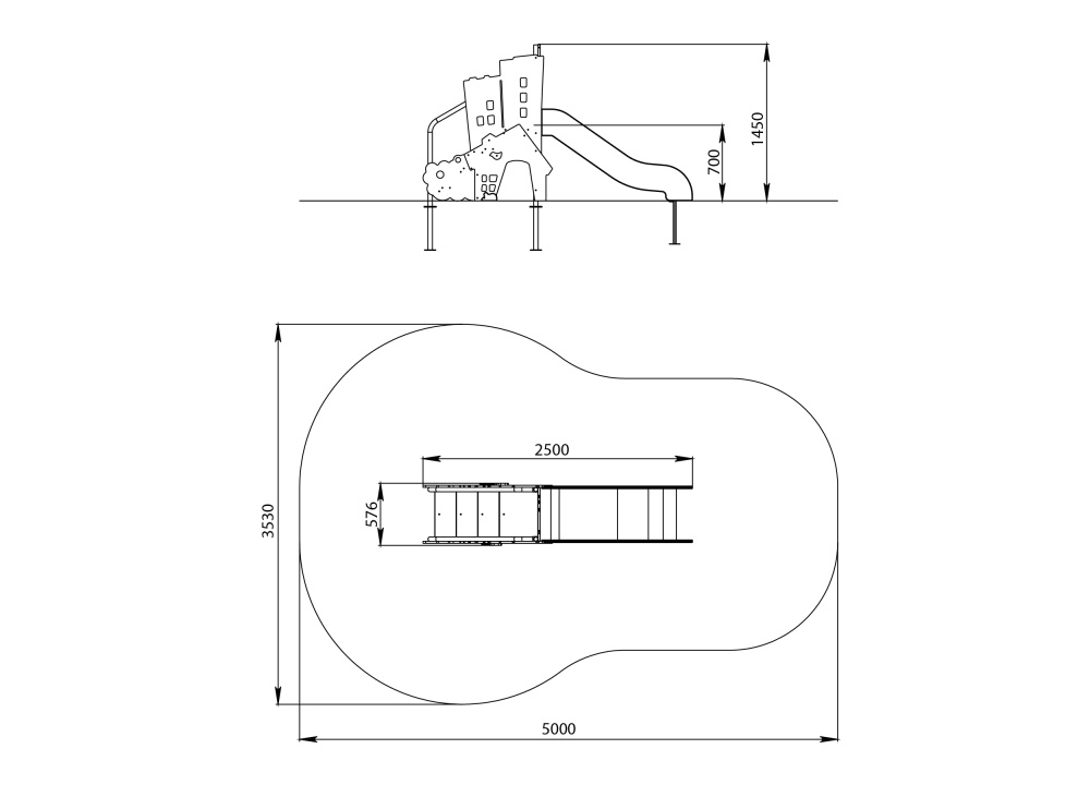 МФ 8.110.11 Замок домик с горкой цинк