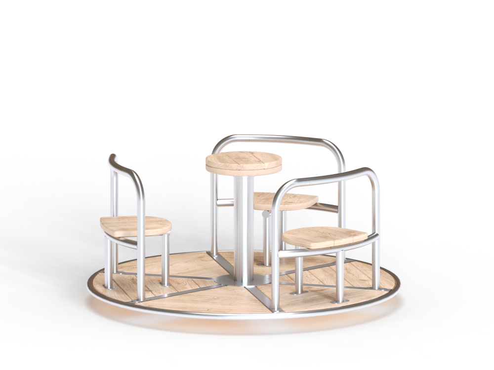 ДИО 2.453 Карусель Деревянная платформа с перилами