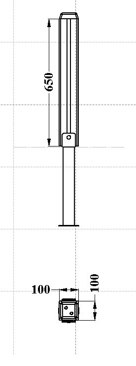 МФ 7.12-ДПК Столб L=650 мм