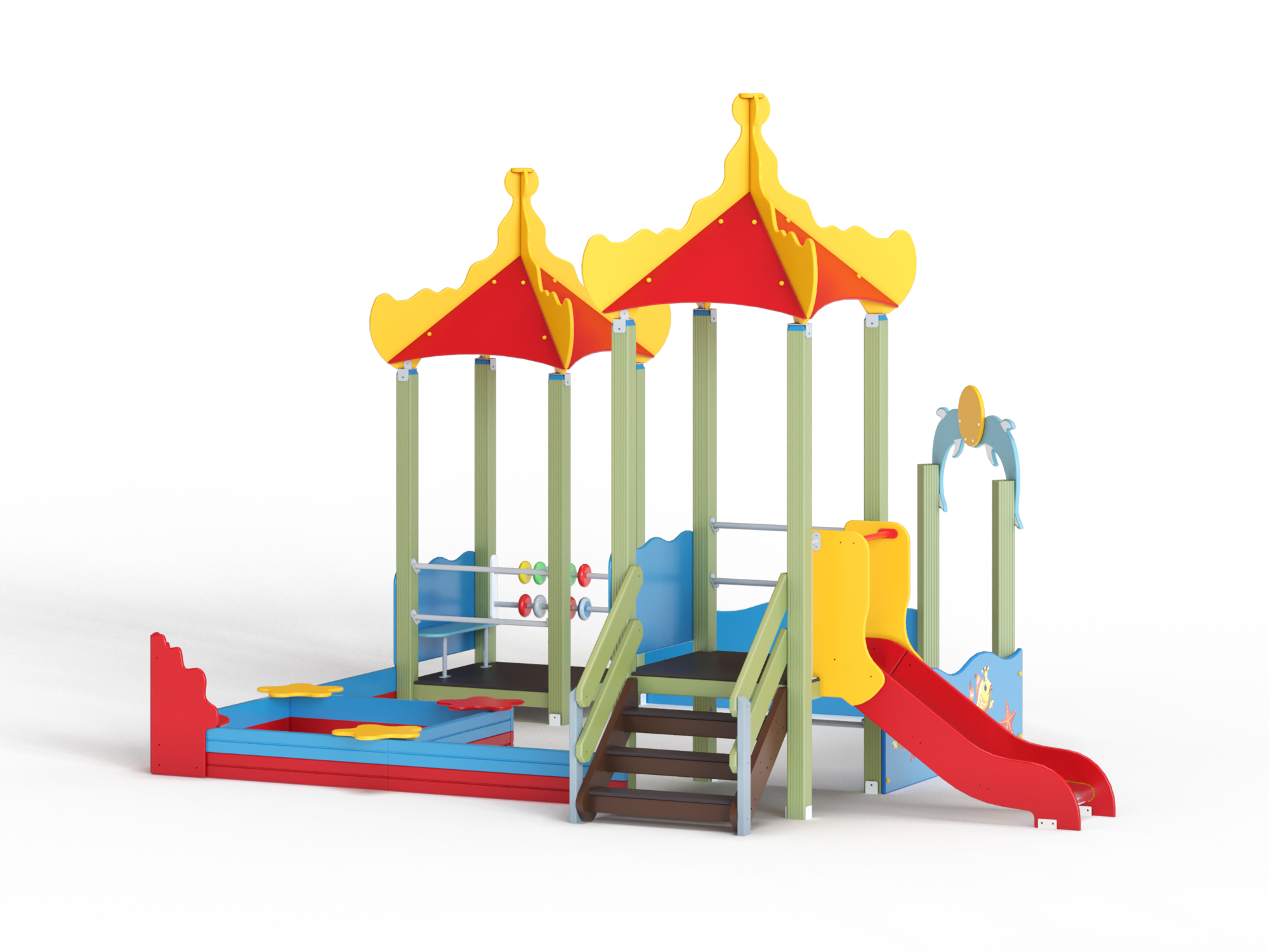 МФ 3.25 Песочный дворик с горкой H=700мм