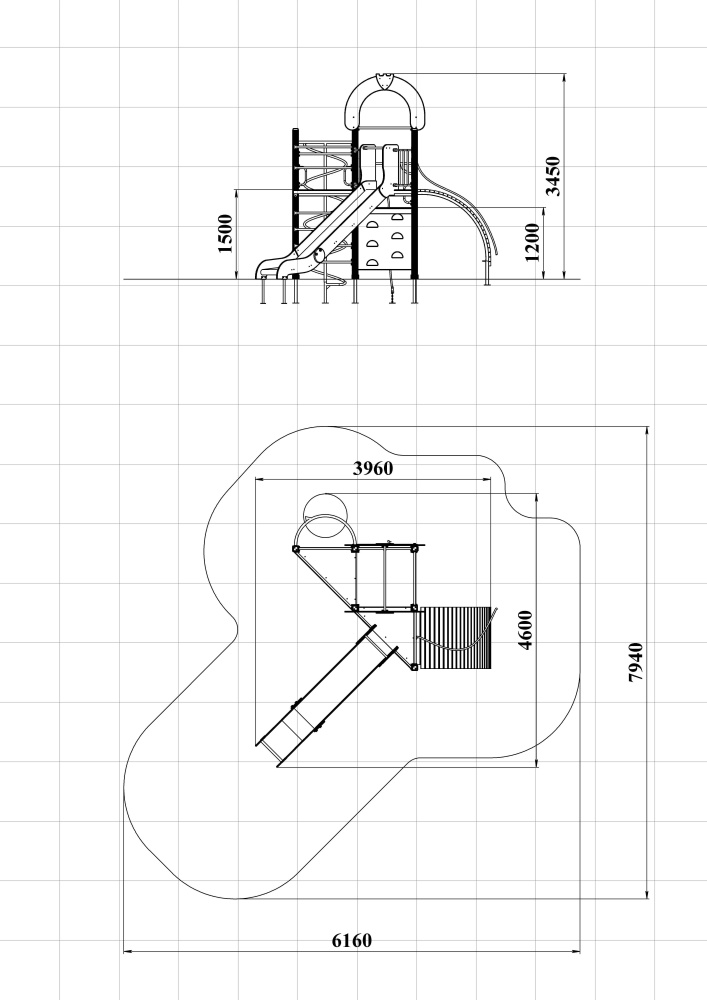 ДИК 2.172-ДПК Детский игровой комплекс Н=1500 мм