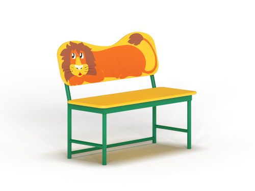 МФ 1.26 Лавочка со спинкой Львенок