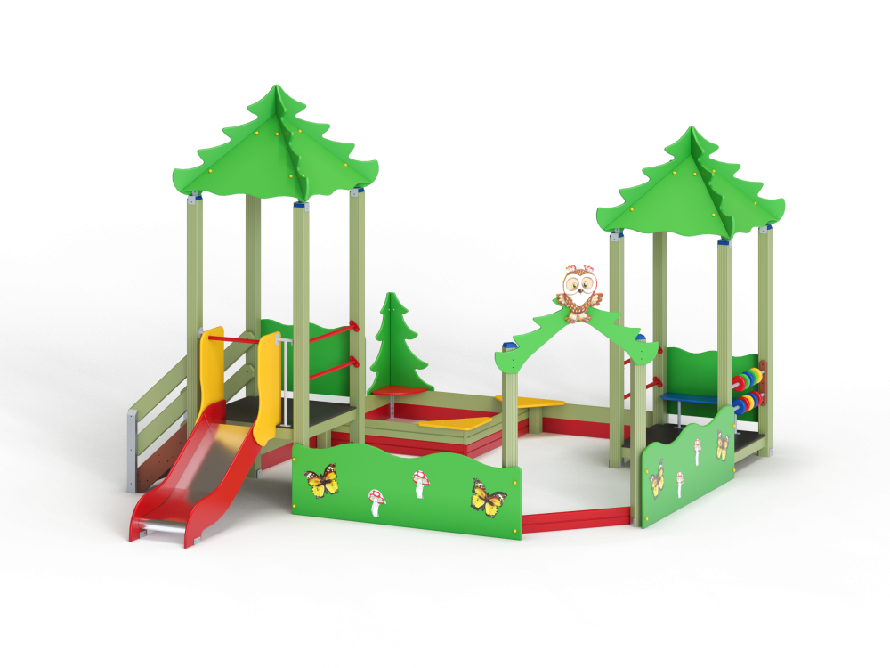 МФ 3.22 Песочный дворик с горкой H=700мм