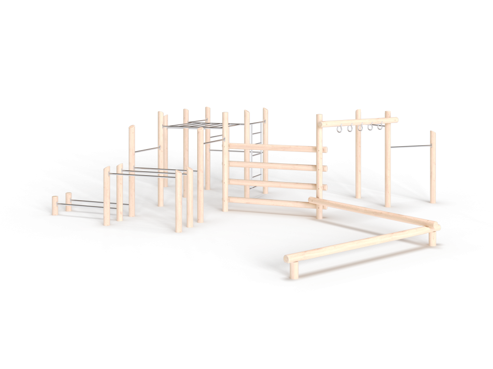 ДП 7.372 Комплекс универсальный на бревнах