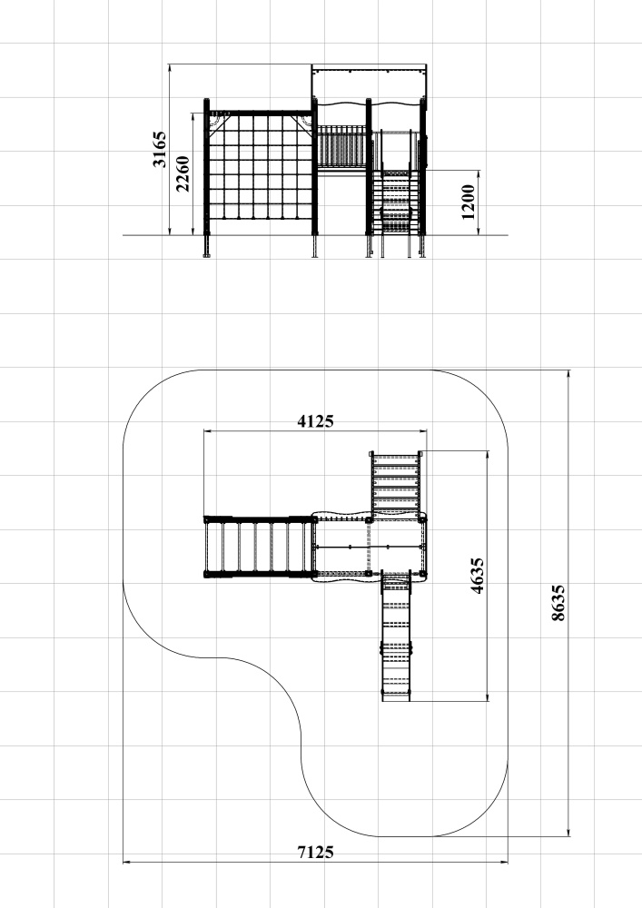ДИК 1.07-ДПК Детский игровой комплекс Н=1200