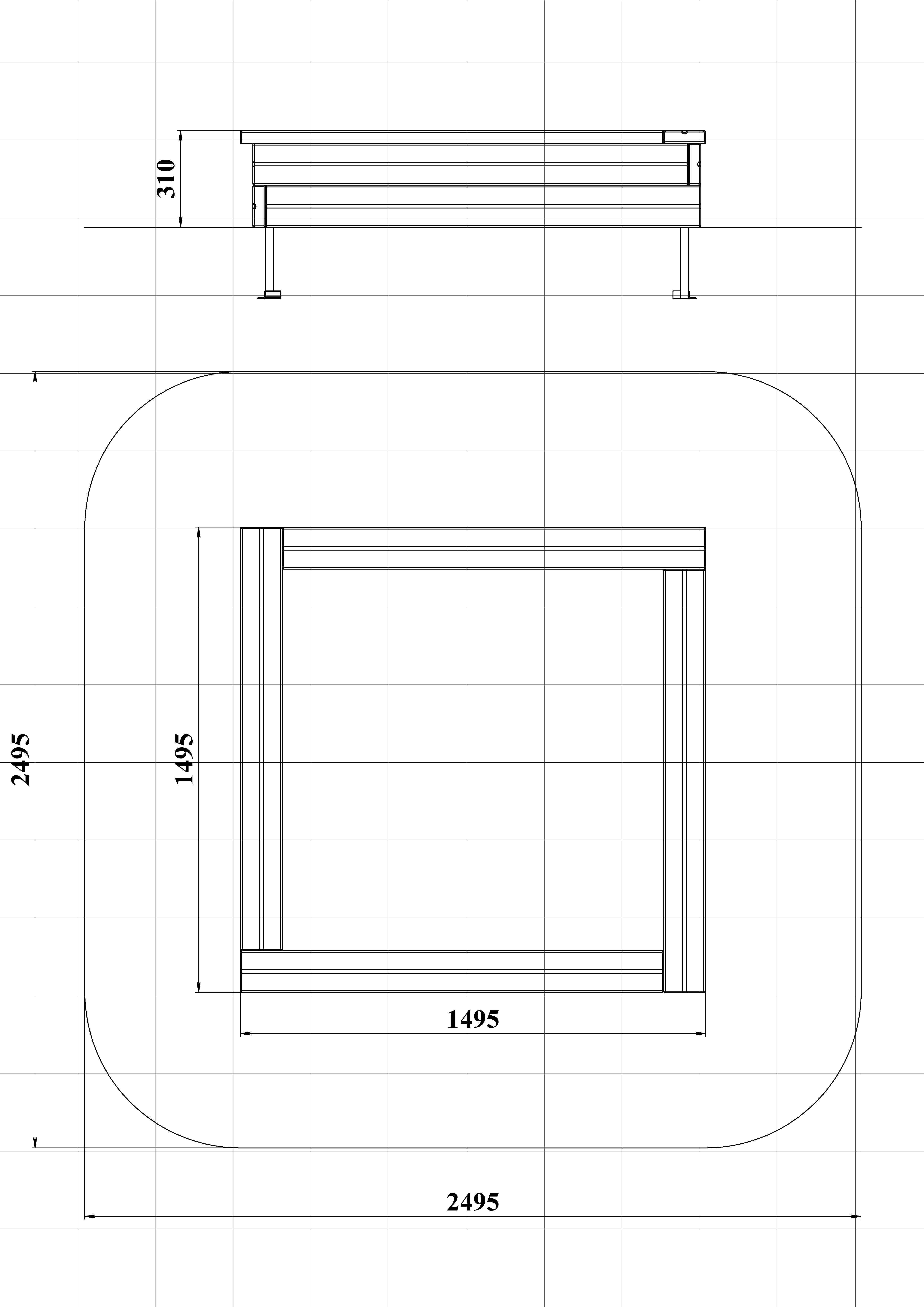 МФ 3.01-Д1 Песочница L=1500 мм