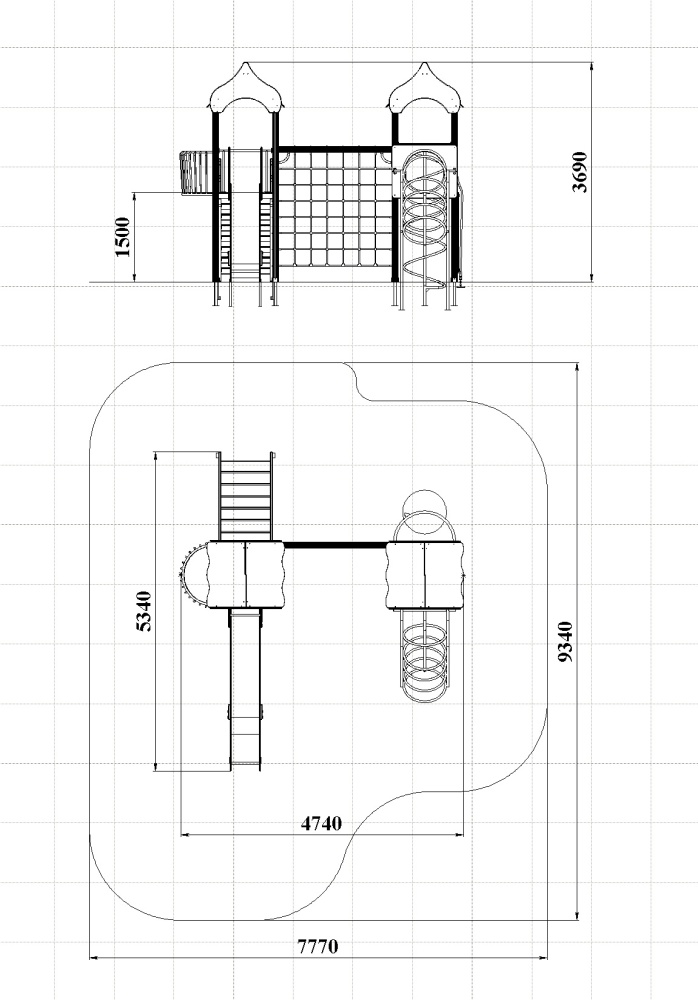 ДИК 2.101-ДПК Детский игровой комплекс Н=1500 мм