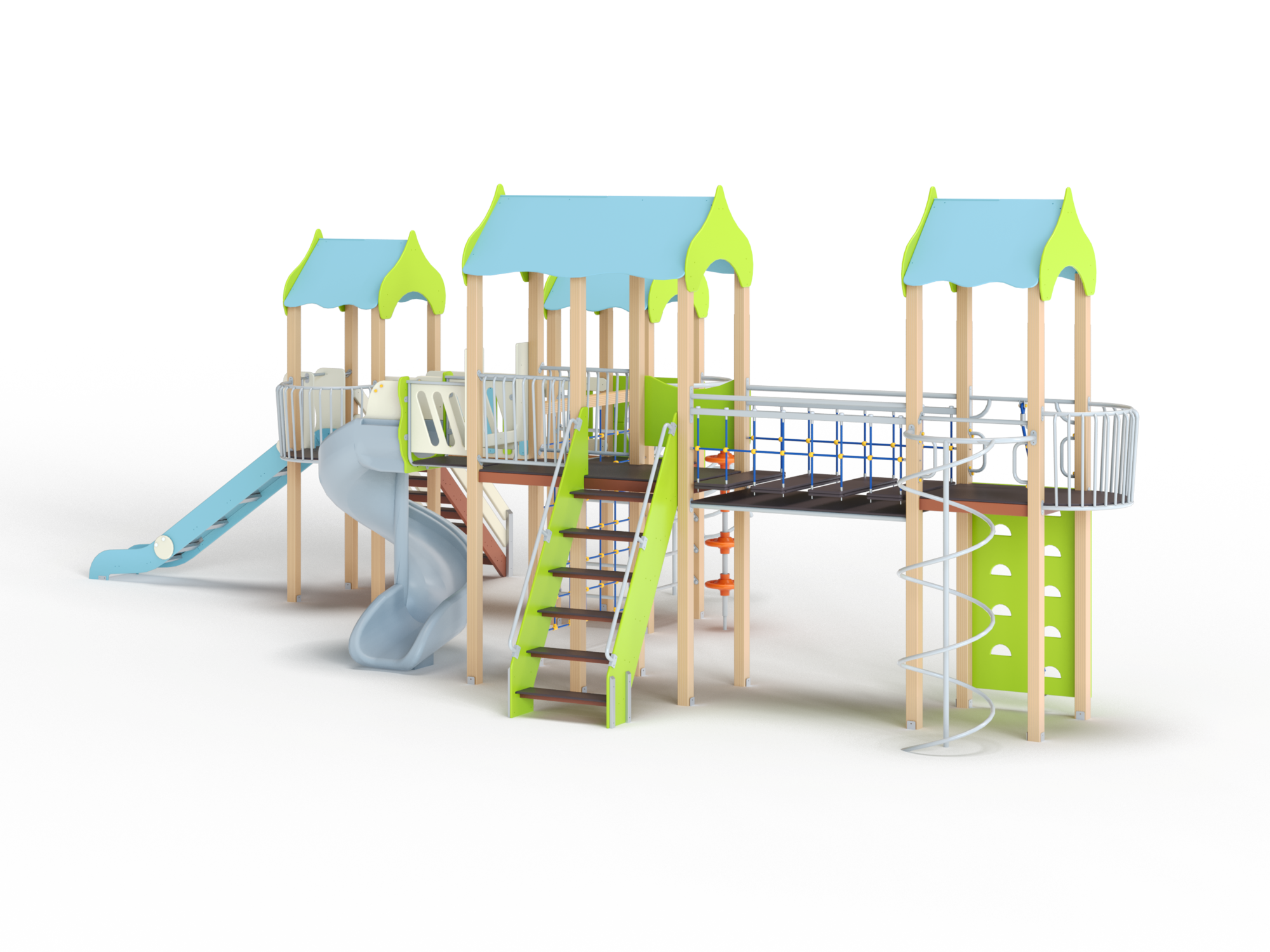 ДИК 4.125-ДПК Детский игровой комплекс Н=1500 мм,1800 мм