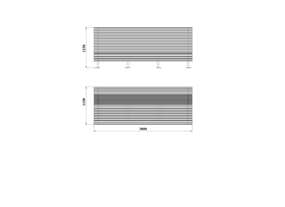 МФ 1.601 Скамейка парковая ДПК 3 метра