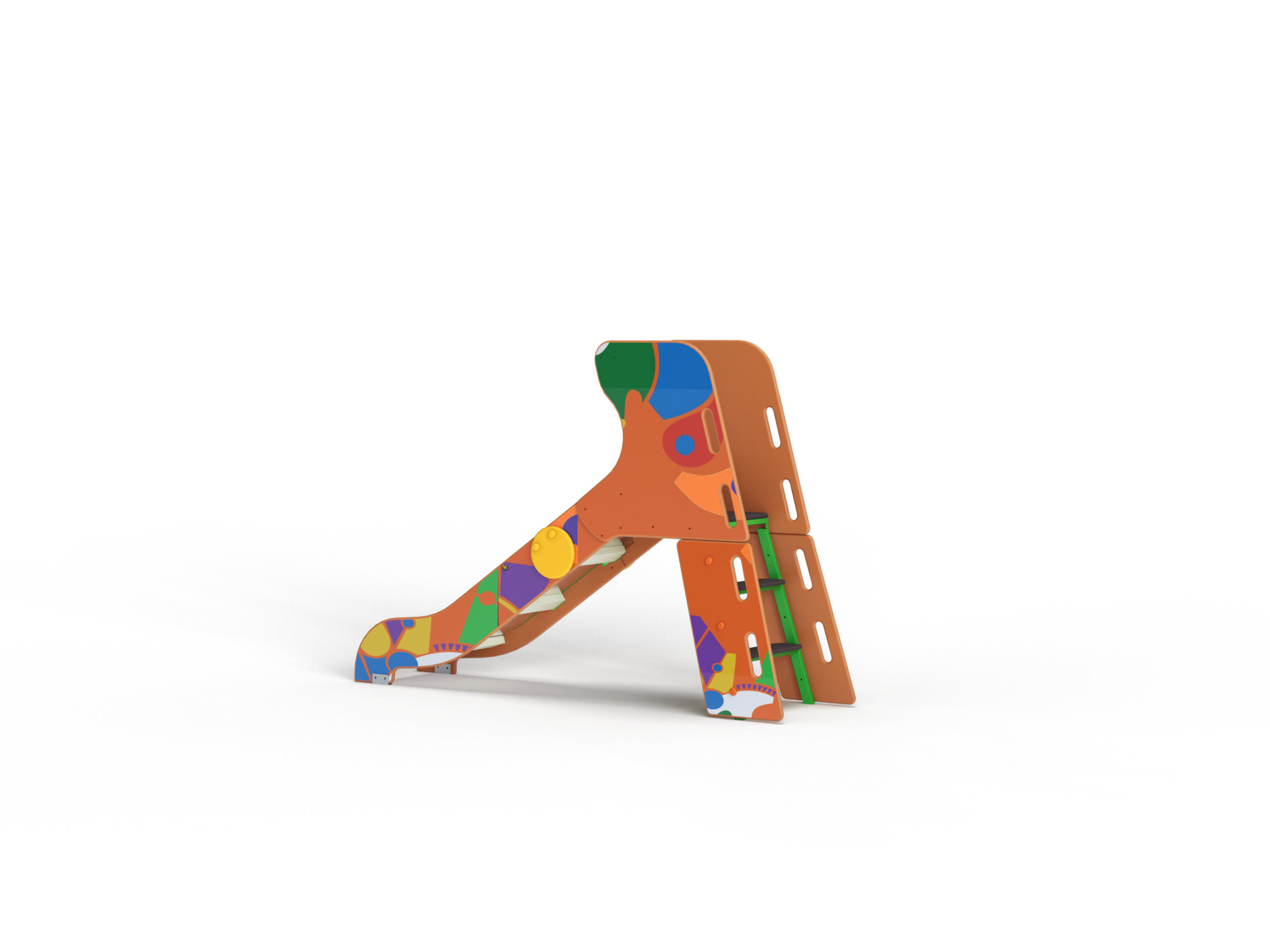 ДИО 5.0411 Горка с деревянными перилами  Графити H=900 