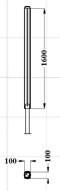 МФ 7.113-ДПК Столб 1600 мм