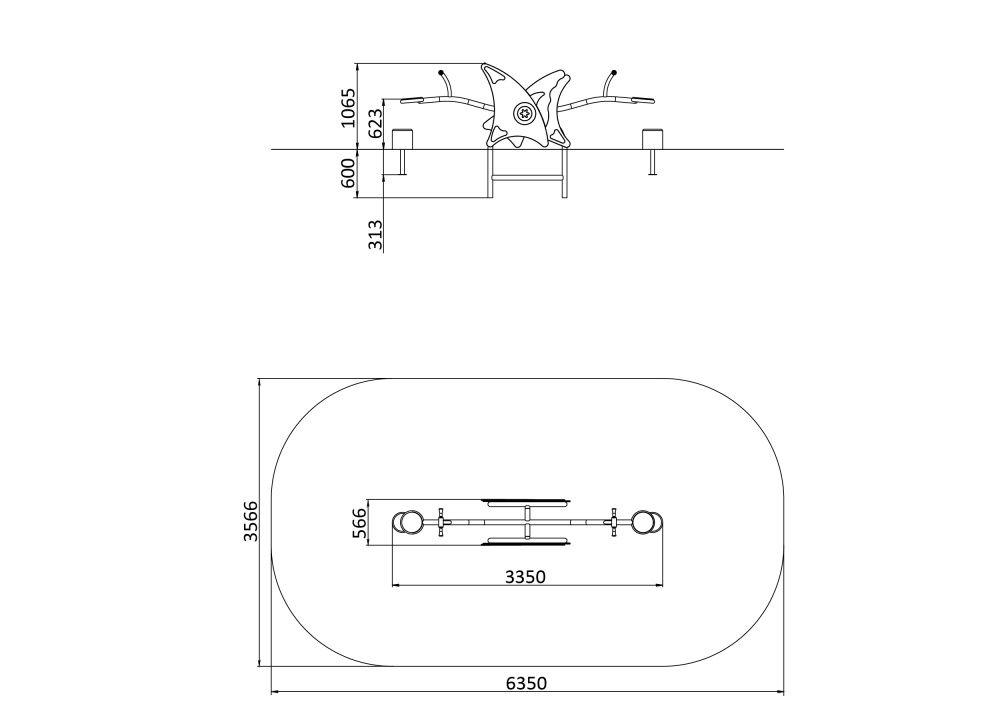 ДИО 3.322.11 Качалка балансир бабочка цинк
