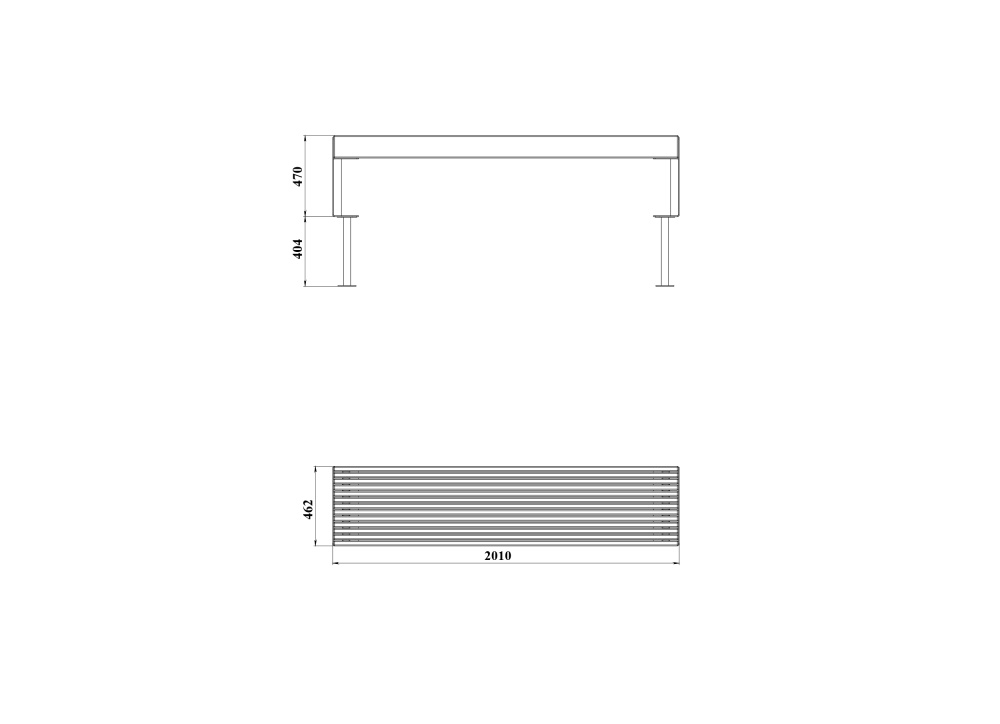 МФ 1.481 Скамейка без спинки 2 метра