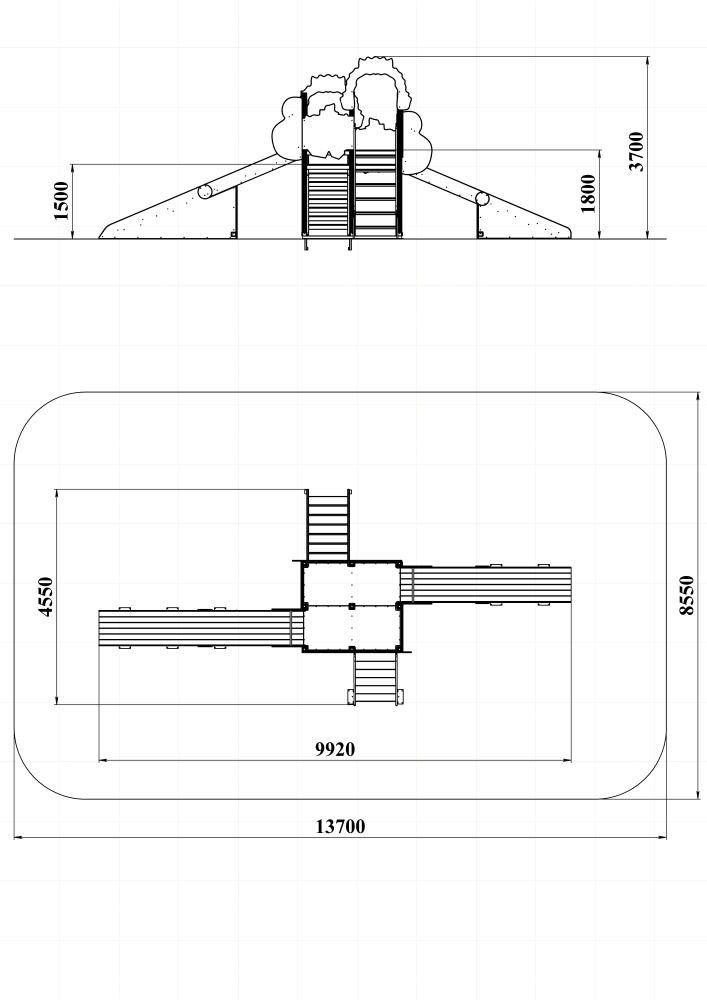 ДИО 5.151 Горка зимняя Н=1500,1800 мм