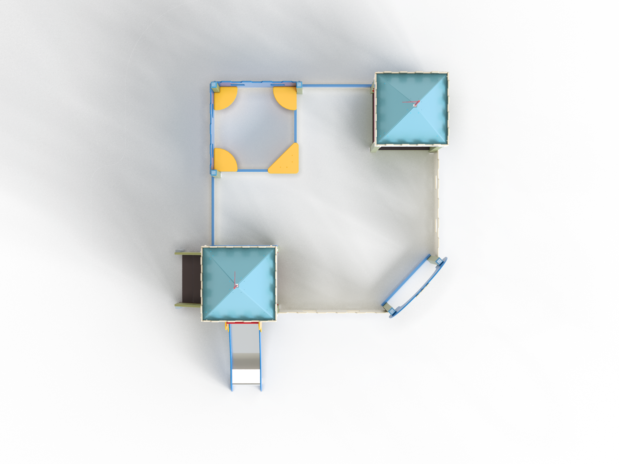 МФ 3.232 Песочный дворик с горкой Н=700 мм